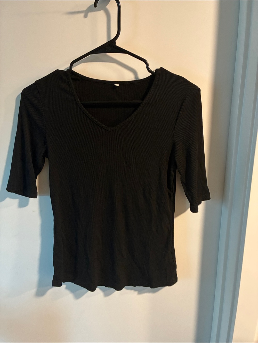 Classic Black V-Neck Women’s Top